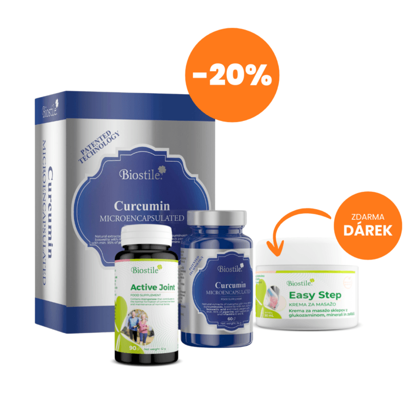 BMT® Kurkumin MIKROENKAPSULOVANÝ + Active Joint (-20%) + DÁREK Easy Step